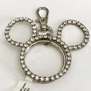 Vintage Rhinestone Mickey Mouse Keychain Charm